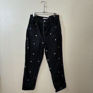 PacSun Floral Embroidered High Rise Straight Jeans - Size 29 Casual Vintage Fit